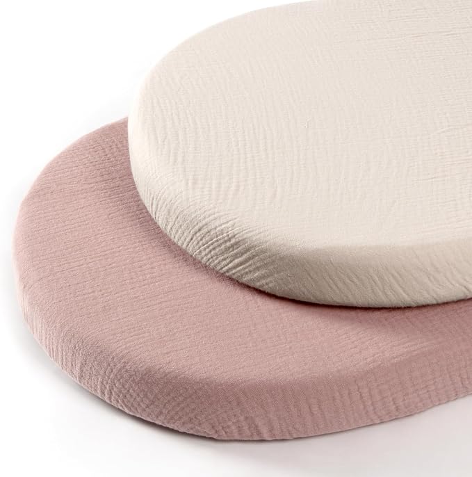 lulumoon Baby Muslin Bassinet Sheets: Snuggly Soft Cotton Sheets by Lulumoon