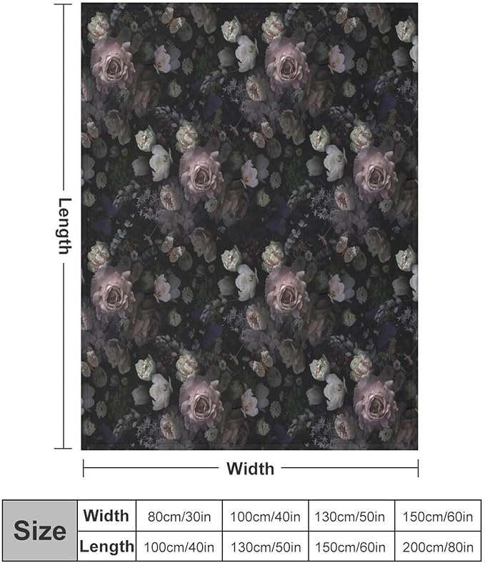 Vintage Gothic Floral Blanket - Image 2