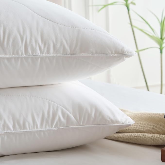 Three Geese White Goose Feather Down Pillows Standard Size Set of 1-100% Cotton - Image 6