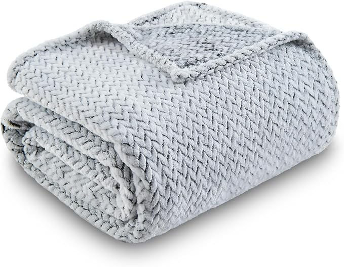 NEWCOSPLAY Super Soft Throw Blanket Frosty Dark Grey Premium Silky Flannel - Image 9