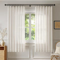 Anmao Natural Linen Curtains for Living Room 63 Inch Length 2 Panels Set by Anmao
