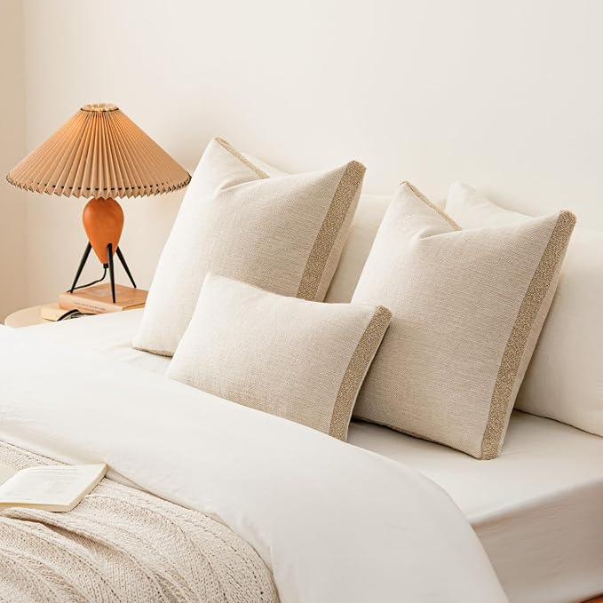 a moment Loop Yarn Linen-Like Pillow Cover Natural Soft Decorative Throw Pillow - Image 7