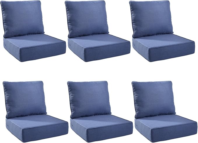 Outdoor Cushion Set for Furniture Patio Furniture, UV Resistant, Water Resistant by PLANNTONNEO