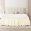 Full Bed Skirt, Wrap-Around Elastic Ruffled Eyelet Bed Skirt Full Size Dust by ANARACHON