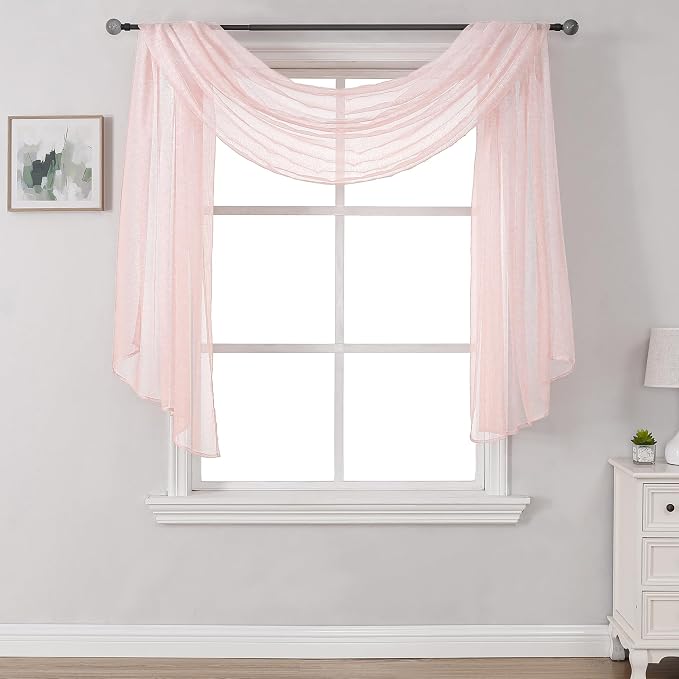 DONREN Luxury Sheer Window Scarf by DONREN