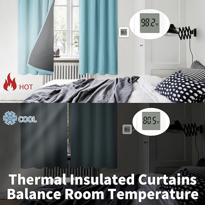 BGment 100% Blackout Curtains for Bedroom 72 Inch Length, Full Room Darkening - Image 4