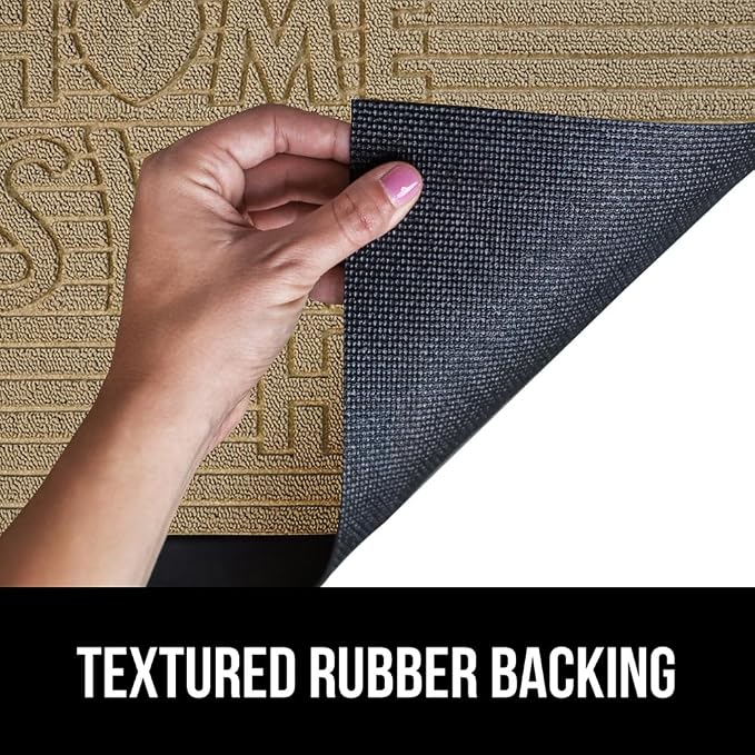 GORILLA GRIP 100% Waterproof All-Season WeatherMax Doormat, US Designed Natural - Image 5