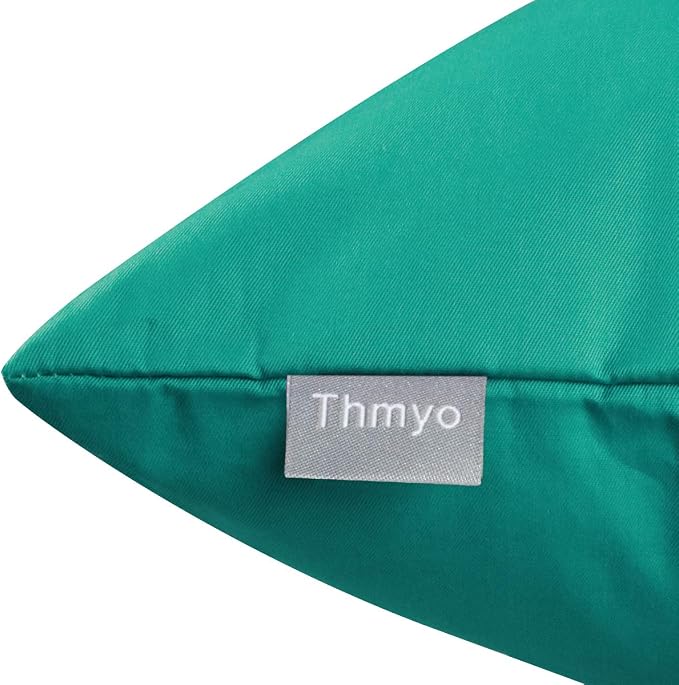 Thmyo 4-Pack 100% Cotton Lumbar Comfortable Solid Decorative Throw Pillow Case - Image 8