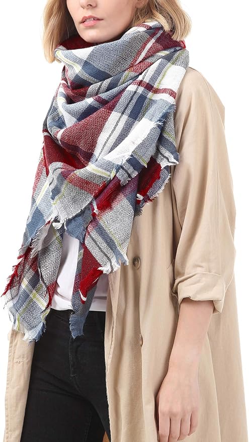 American Trends Women's Cozy Warm Winter Fall Blanket Scarf Stylish Soft Chunky - Image 3