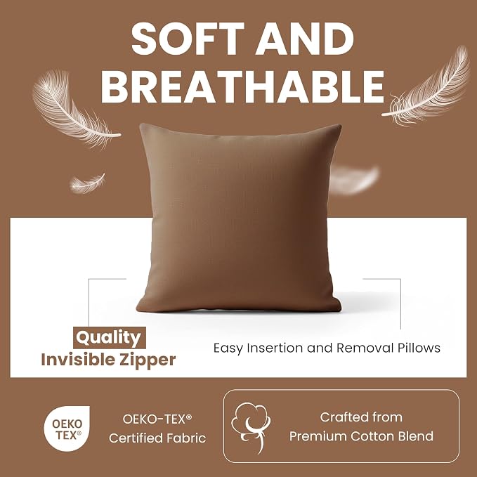 Haven & Glow Decorative Throw Pillow Cover – Square Cushion Case - Image 3