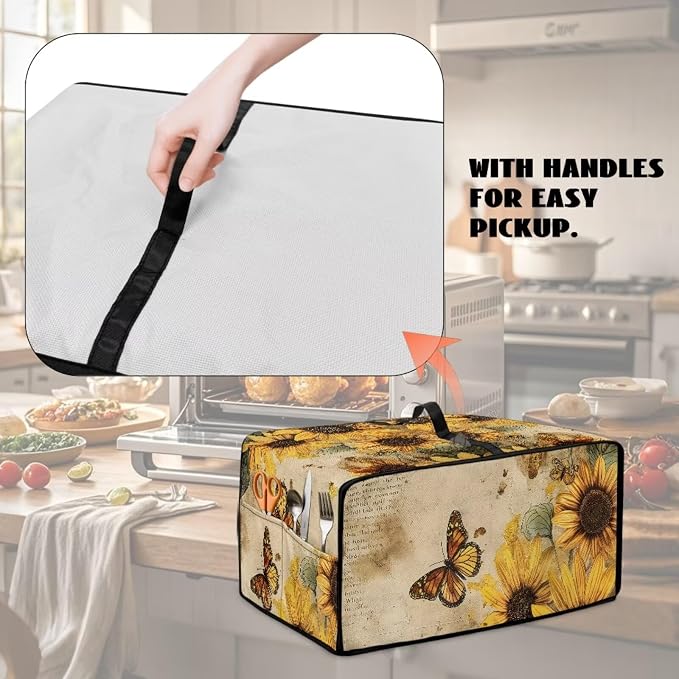 Microwave Oven Dust Cover Dust-Proof Sturdy Microwave Oven Cloth Cover - Image 5
