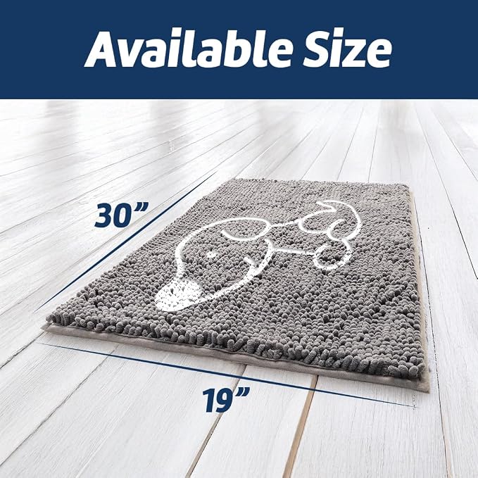 Muddy Mat® Lazy Dog Door Embroidery Mat Super Absorbent Microfiber Indoor - Image 2
