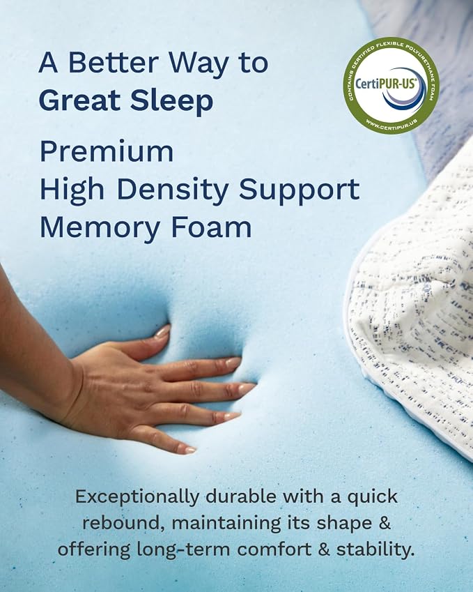 ViscoSoft 3 Inch Memory Foam Mattress Topper Full XL - Image 3