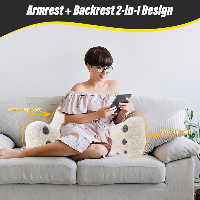 Reading Pillow for Sitting in Bed Couch Teens/Adult, Back Rest Pillow for - Image 5
