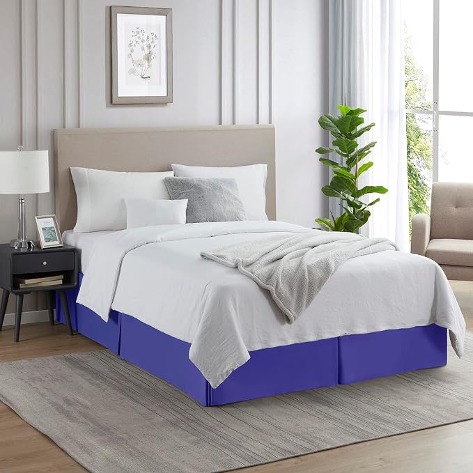 Nestl Royal Blue Full XL Bed Skirt - Image 4