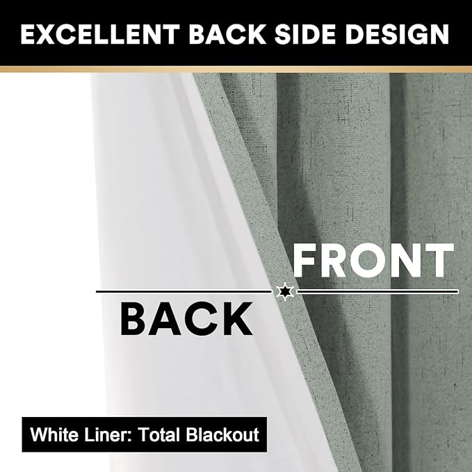 PrinceDeco Blackout Curtains for Bedroom Energy-Efficient Temperature - Image 4