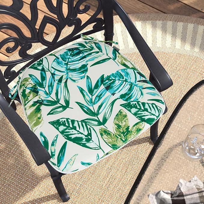 Outdoor Chair Cushions Set of 2, Patio Seat Cushion 17"x16"x2", U-Shaped Dining - Image 6