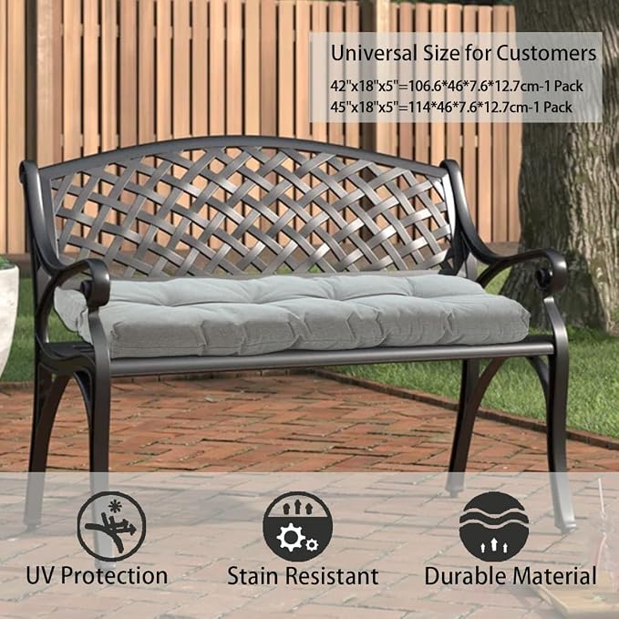 FUNHOME Outdoor Bench Cushion 48 x18 inch - Image 7