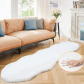White Faux Bunny Fuzzy Fur Rugs by ORINOVA