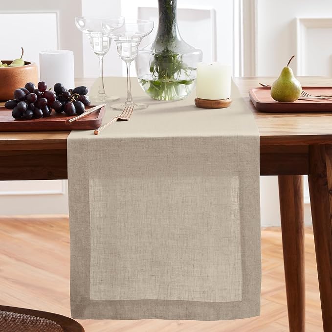 Solino Home Linen Table Runner 60 Inches by SolinoHome