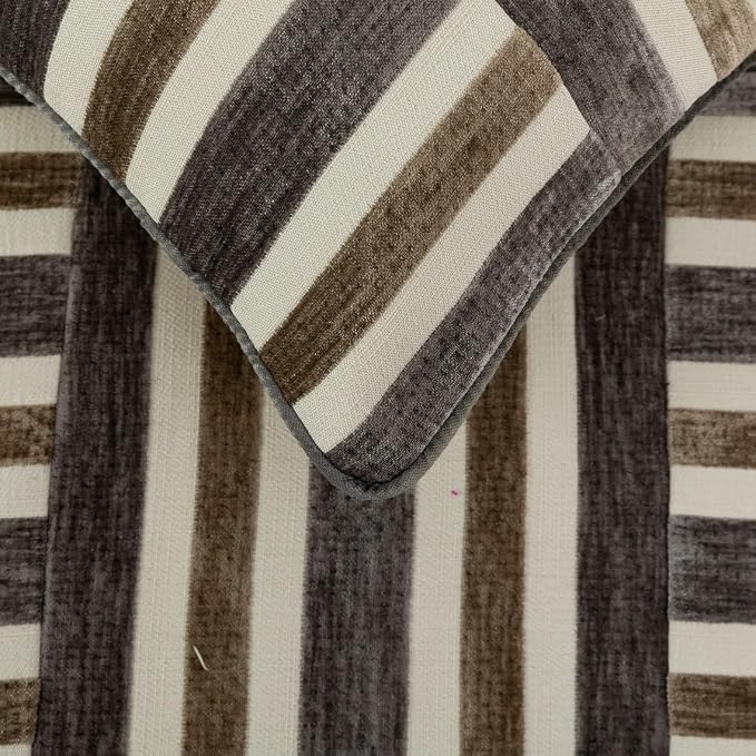 The HomeCentric King/Queen/Twin Beige & Grey Decorative Queen 74"x18" Bed Runner - Image 3