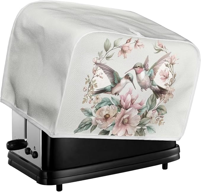 ZFRXIGN Flower Hummingbird Toaster Cover 2 Slice Toaster Dust Cover Small - Image 5