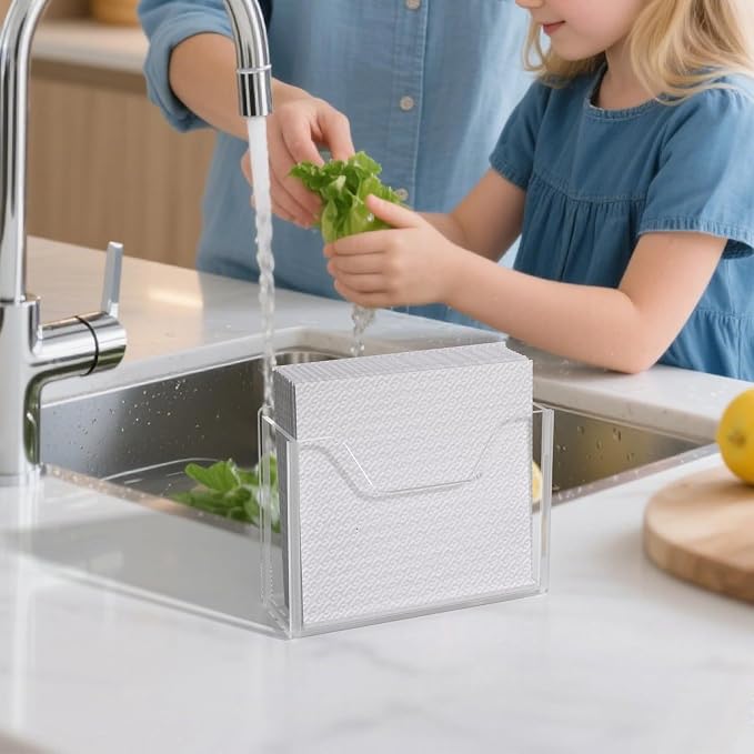Napkin Holder, Vertical Rectangular Disposable Hand Towel Paper Waterproof - Image 4