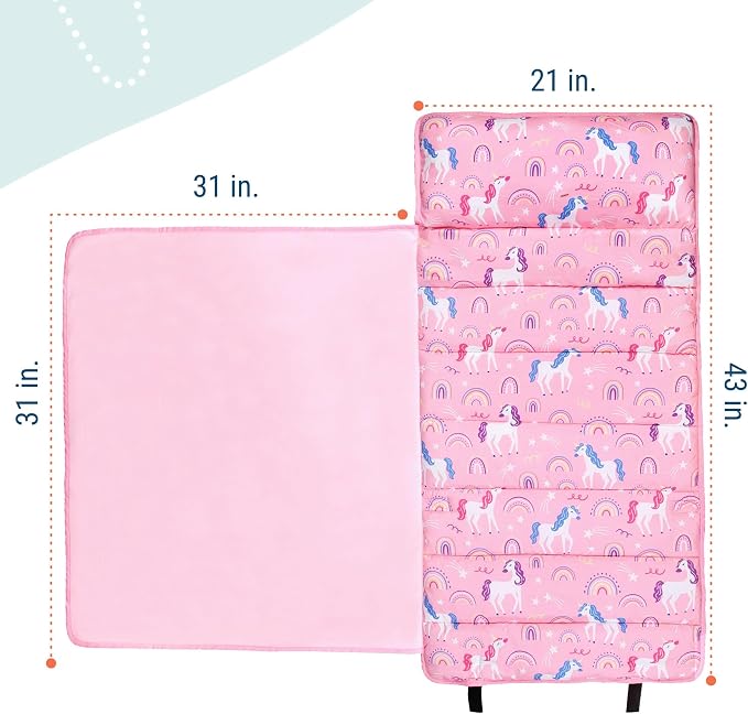 Wildkin 43-inch Kids Nap Mat – Soft Microfiber Toddler Sleeping Mat - Image 4