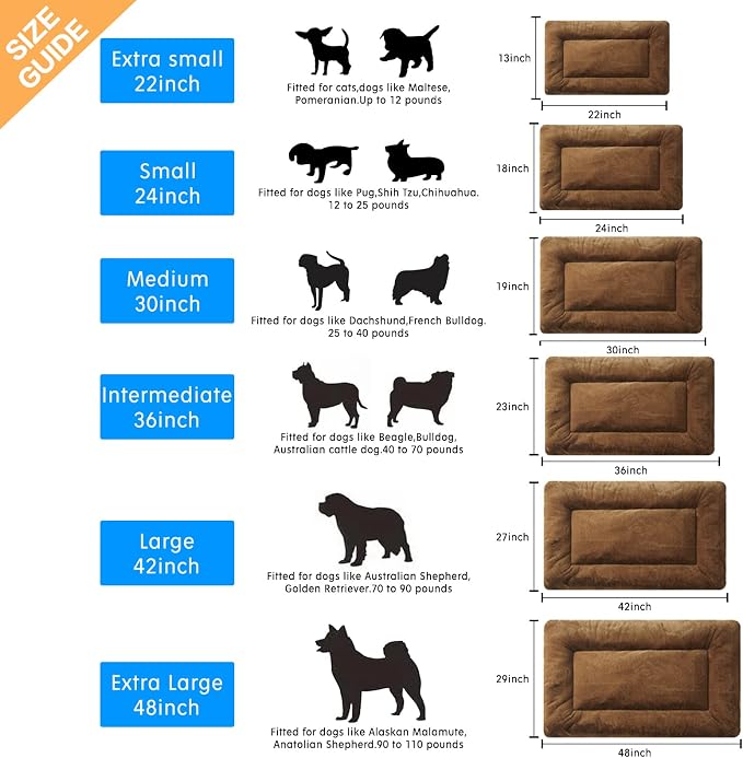 VERZEY Dog Bed, Ultra Soft Faux Fur Dog Crate Pad - Image 2