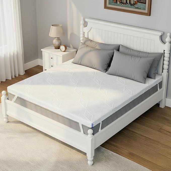 Ballad 3 Inch Gel Memory Foam Mattress Topper California King Size, High - Image 8