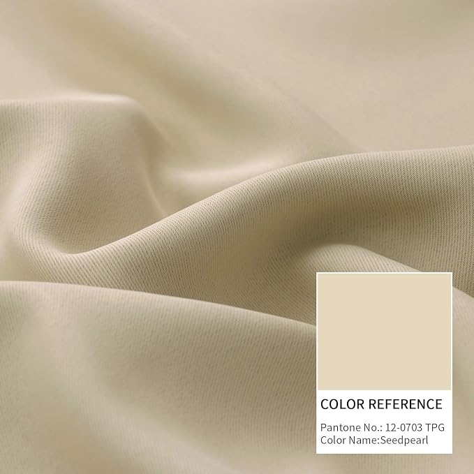 BGment Beige Room Darkening Curtains - Image 6