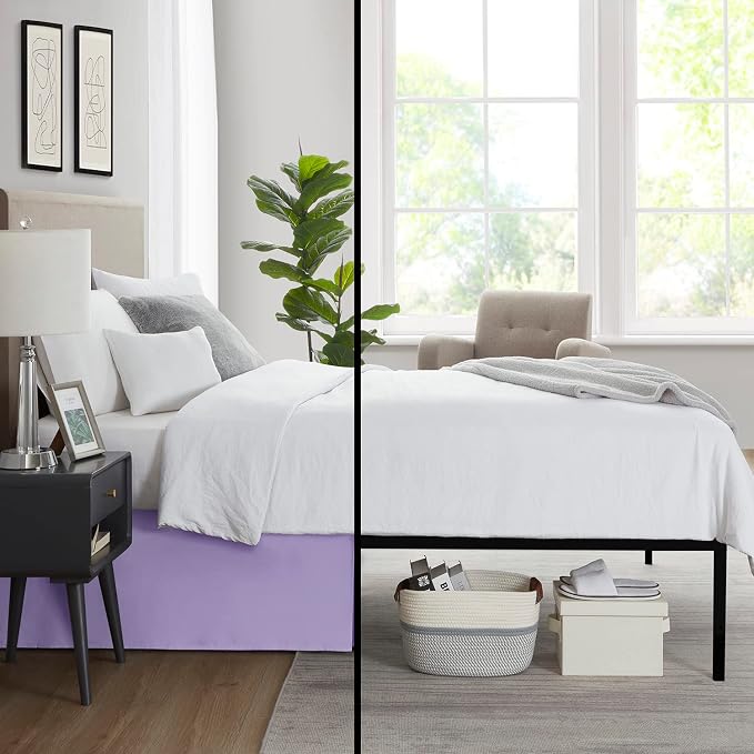 Nestl Lavender Full XL Bed Skirt - Image 6