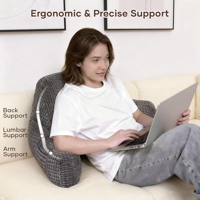 NOONTIDE Reading Pillow with Top Handle, Uniquely Designed Soft Fabric - Image 2