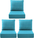 Luxury Outdoor Seat Cushion Set-22 x 24 x 6 Inch Outdoor Chair Cushions by NatureComfyOutdoorFurniture