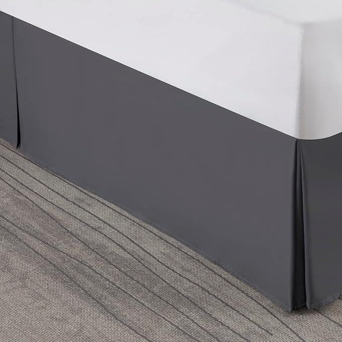 Nestl Dark Gray Twin Bed Skirt - Image 8