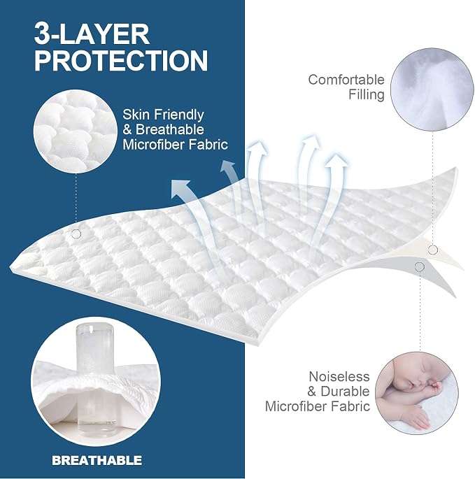 Twin Air Mattress Pad Sheets Cover, Air Mattress Topper Protector Plush Quilted - Image 4