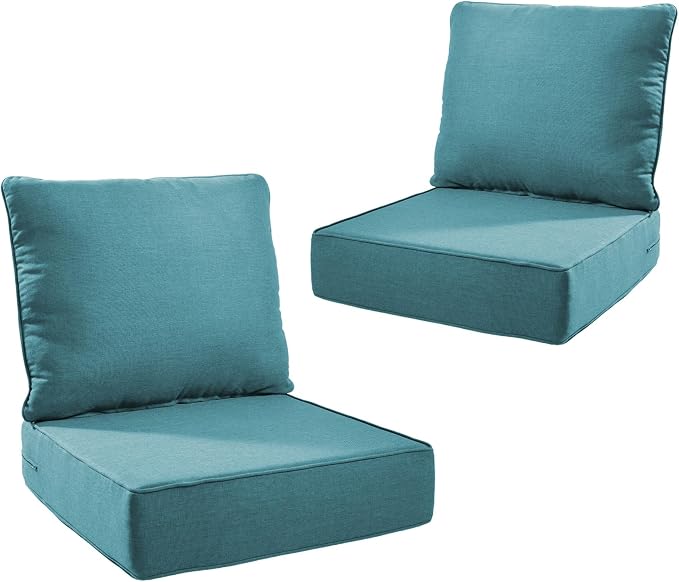 Outdoor Cushion Set for Furniture Patio Furniture, UV Resistant, Water Resistant by PLANNTONNEO