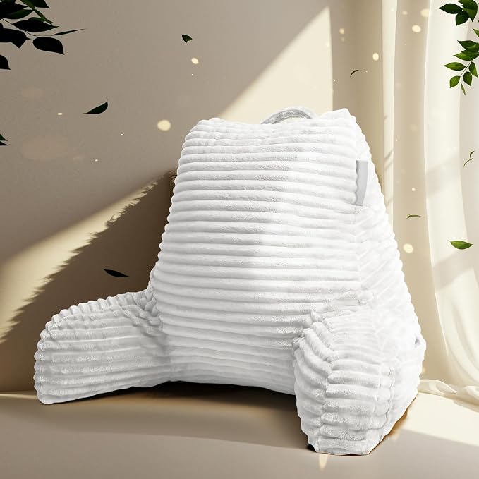 Hearth & Harbor Reading Pillow for Bed Adult – Back Pillow for Sitting in Bed - Image 2