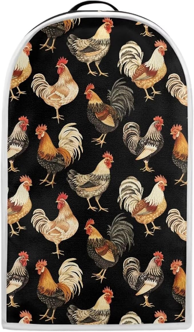 Chicken Rooster Print Blender Dust Cover, Stand Mixer or Coffee Maker Appliance - Image 2