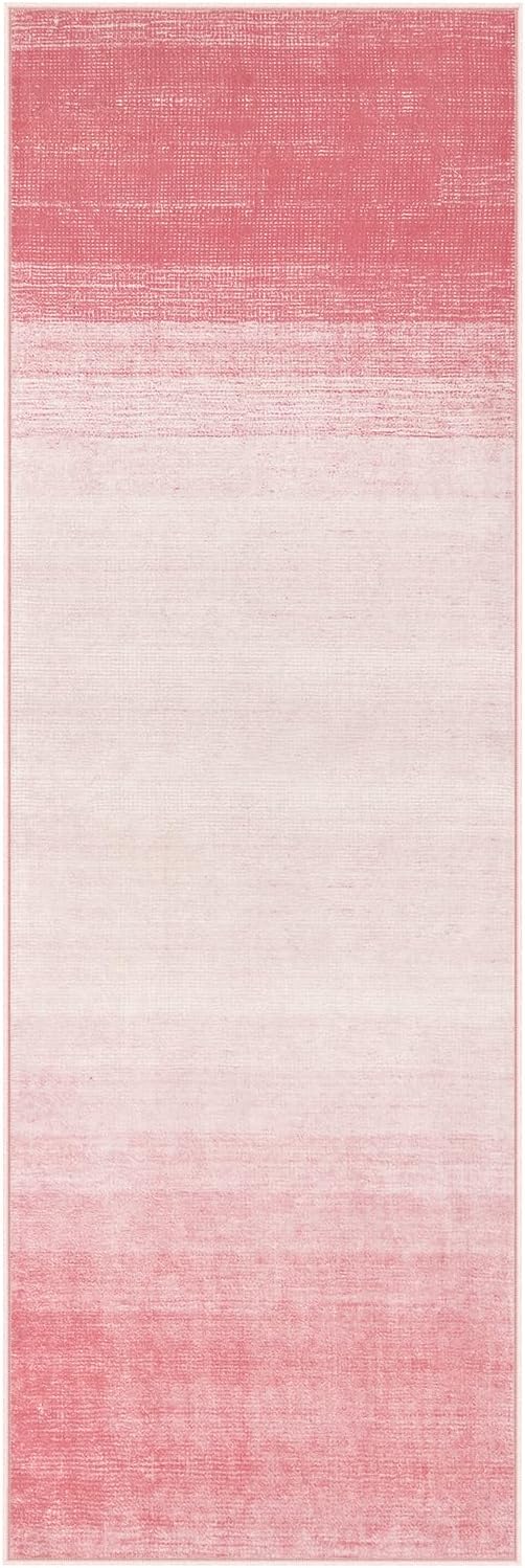 Wonnitar Washable Pink Rug Runners 2x6, Modern Ombre Bathroom Runner Rug - Image 8