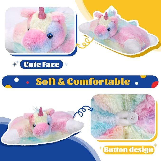 Glow Guards 16" Rainbow Unicorn Stuffed Animal Cute Soft Lovely Colorful Plush - Image 4