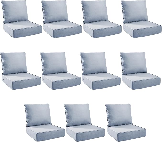 Outdoor Cushion Set for Furniture Patio Furniture, UV Resistant, Water Resistant by PLANNTONNEO