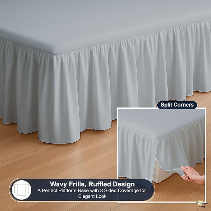 Cottington Lane Ruffled Bed Skirt Full Size - Image 7