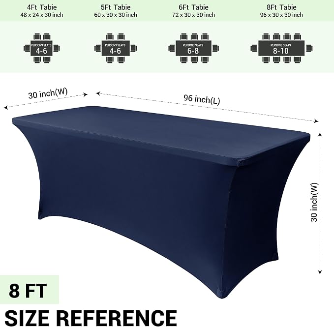 Obstal 6 Pack Stretch Spandex Table Covers - Image 4