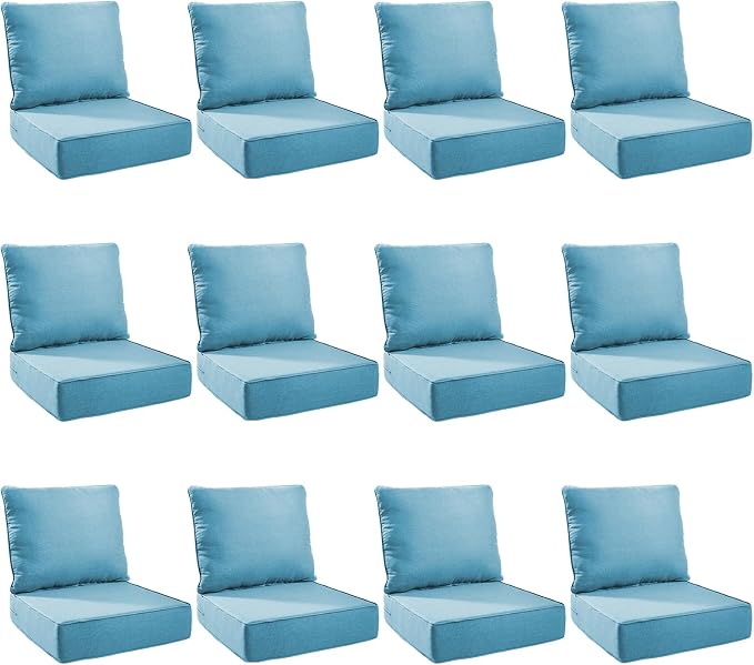 Outdoor Cushion Set for Furniture Patio Furniture, UV Resistant, Water Resistant by PLANNTONNEO