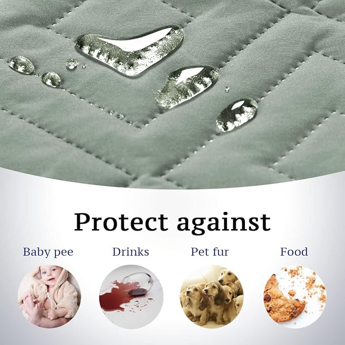 H.VERSAILTEX Reversible Sofa Slipcover Furniture Protector Water Resistant 2" - Image 3