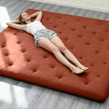 ZonLi Japanese Floor Futon Mattress Queen Size 80"x 60", 100% Cotton Cover 4'' by Zonli