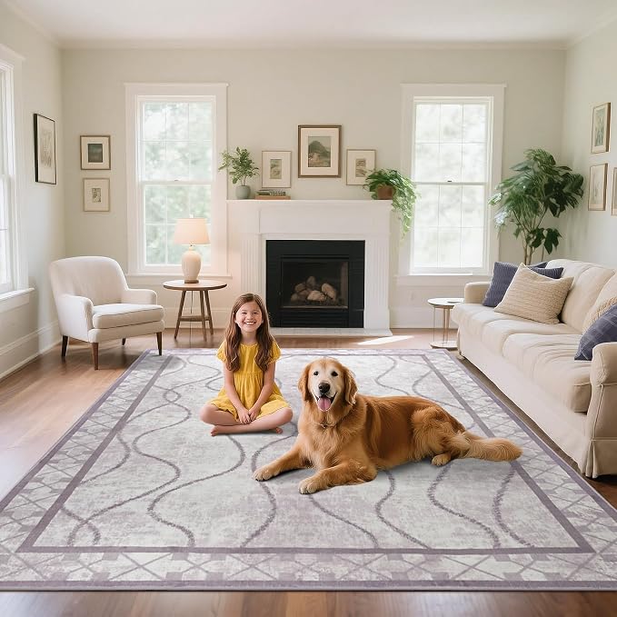 Area Rugs 6x9 Washable Rug, Non-Slip Rugs - Image 3