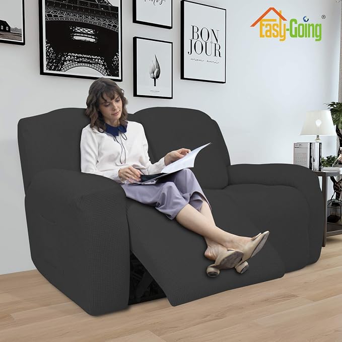 Easy-Going 6 Pieces Recliner Loveseat Stretch Sofa Slipcover Sofa Cover - Image 2