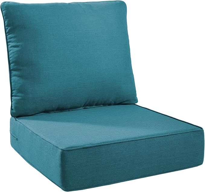 Outdoor Seat Cushion Set-24 x 24 x 6 Inch Outdoor Chair Cushions by NatureComfyOutdoorFurniture